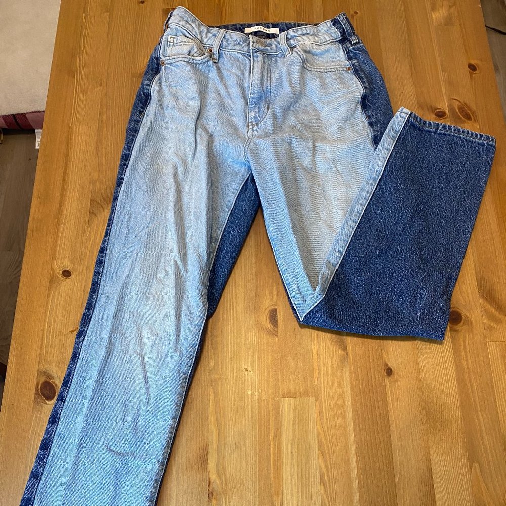 pacsun two toned denim mom jeans